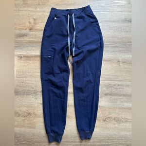 Figs High Waisted Zamora Jogger Scrub Pant Size XS Navy